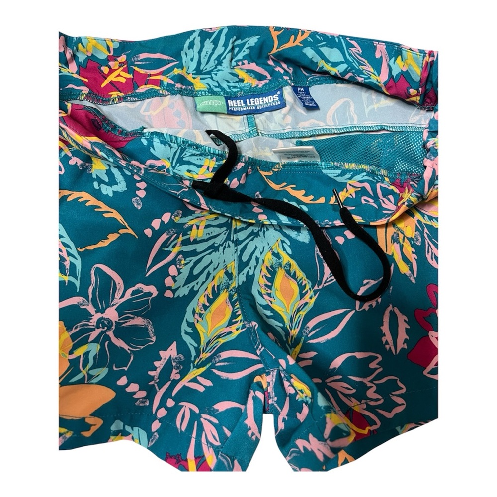 Reel Legends Tropical Teal Performance Shorts SZ MP - Picture 5 of 7